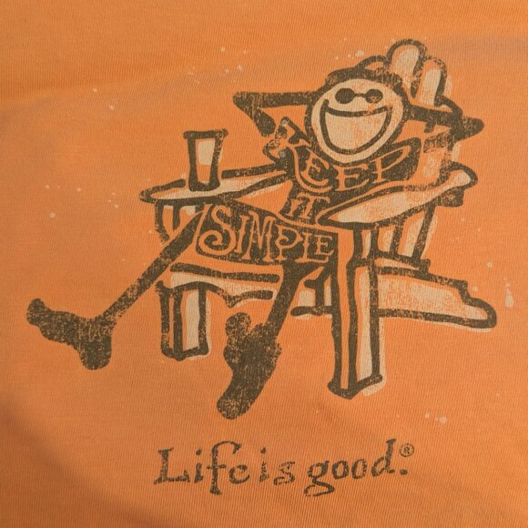 Life is Good Other - LIFE IS GOOD - Keep It Simple - Crusher Tee- Jake in Adirondack Chair - M - NWOT